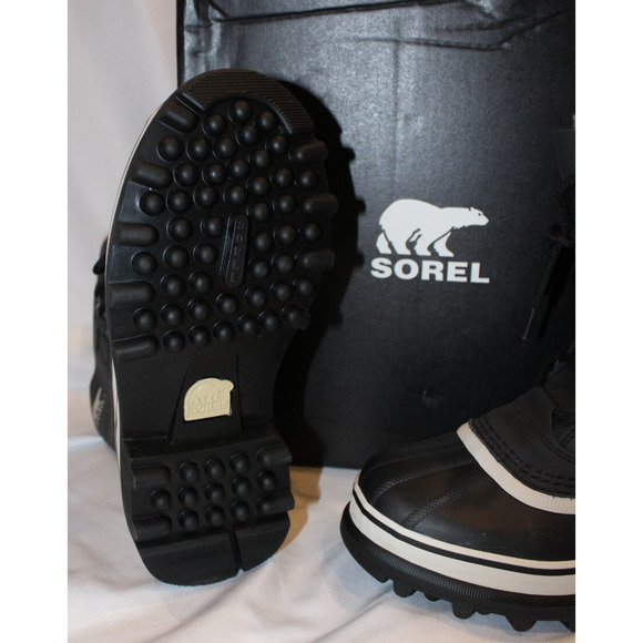 Sorel Men\'s 8 Women\'s‎ 10 CARIBOU WP Waterproof Black Dark Stone NIB main image 8